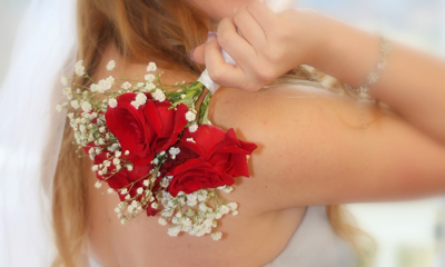 Lancer du bouquet de mariée