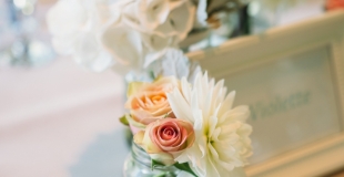 Mariage Vintage Menthe et abricot d'une cliente