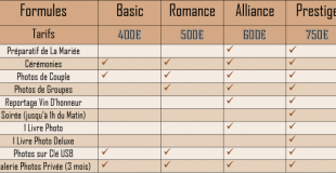 tarif mariage