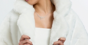 Cape de mariée en Fourrure large