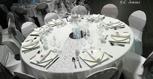 Nappage de table (nappe, serviette, housse et noeud)