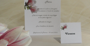 Menu et marque place