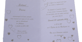 Intérieur du faire-part