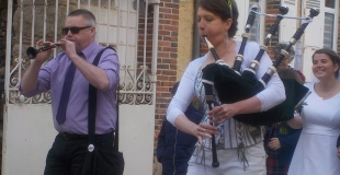 Cortège en direction du vin d'honneur