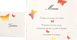 Menu et marque place