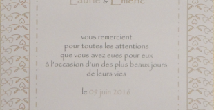 Intérieur du faire-part