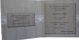 Intérieur du faire-part