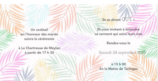 Intérieur du faire-part