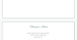 Intérieur du faire-part