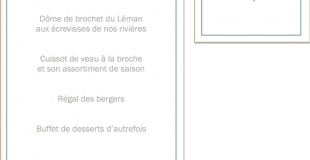 Menu et marque place