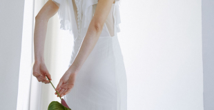 AMBRE - Robe de mariee sirène bustier a volants - Créatrice de robes de mariée ethique et bio  Myphi