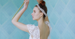 LOUISE - Robe de mariee longue en dentelle dos-nu  - Créatrice de robes de mariée ethique et bio  My