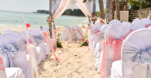 Mariage rustic sur la plage d'un hotel a l'Ile Maurice 