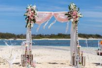 Mariage sur une ile deserte a une heure de l'Ile Maurice