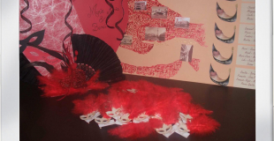 Plan de table, tirelire, marque-place thème Venise