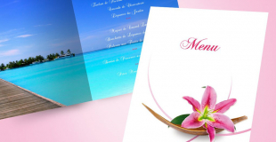 Menu de mariage tropical