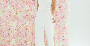 Combinaison de mariée végan a pantalon large et volants sur mesure  - Créatrice de robe de mariée ét