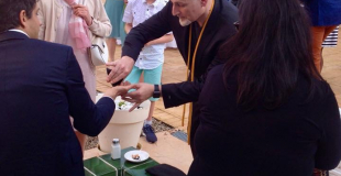 Magicien avec les invités