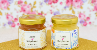 Pot de miel personnalisé de mariage