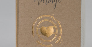 Faire-part de mariage Passeport kraft avec photo